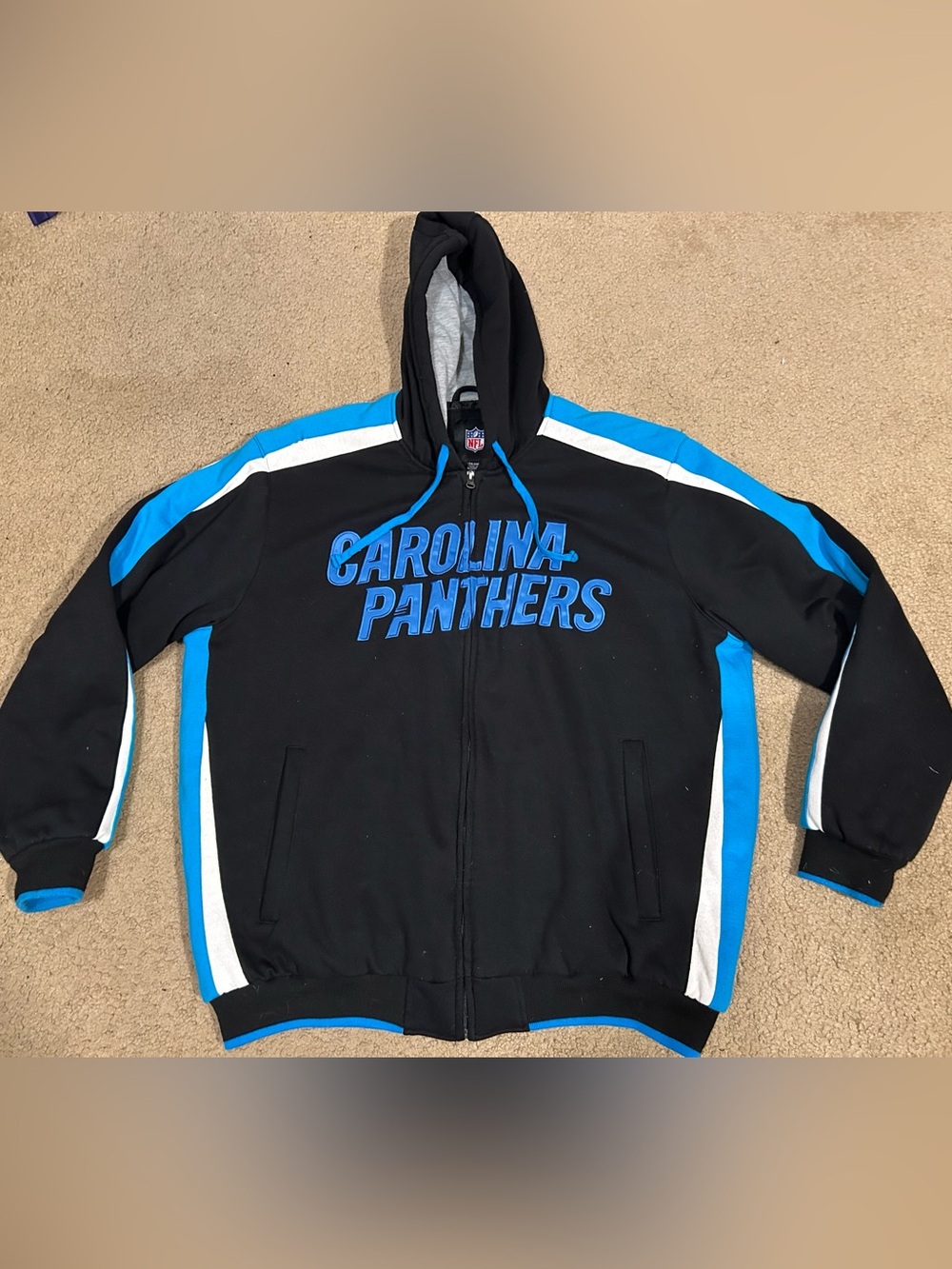 Carolina panthers full zip NFL jacket size 2XL